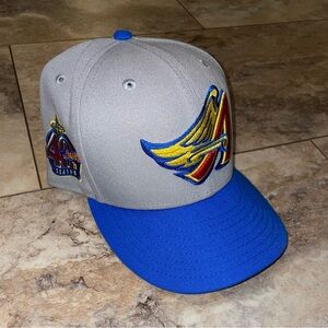 Uniform Sports Exclusive Los Angeles Angels Red Bull New Era Fitted Hat 7 1/8